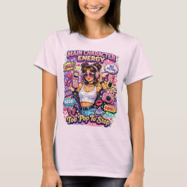 T-Shirt with Pop Print Tシャツ