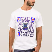 t-shirt with slogan in a scannable personalized QR Tシャツ (正面)