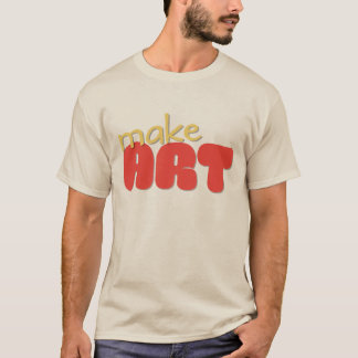 T-SHIRT with text: make art Tシャツ