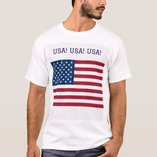 T-Shirt with US and Union Jack flags Tシャツ