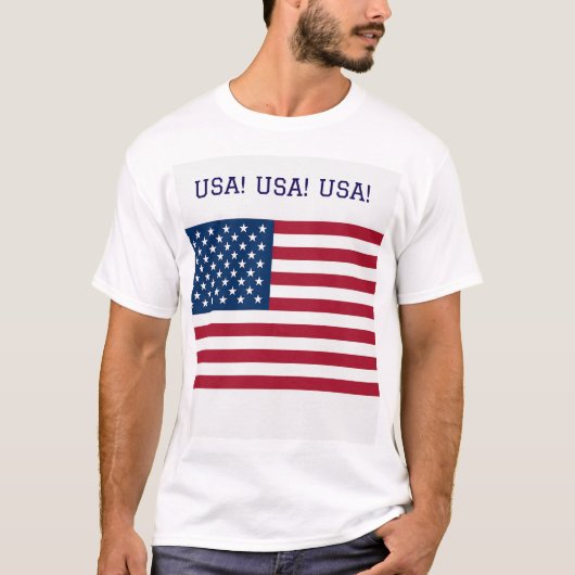 T-Shirt with US and Union Jack flags Tシャツ (正面)