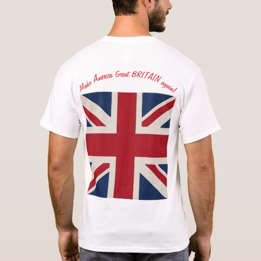 T-Shirt with US and Union Jack flags Tシャツ (裏面)