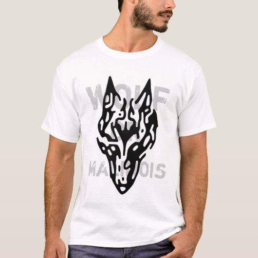 t-shirt wolf or malinois tシャツ (正面)