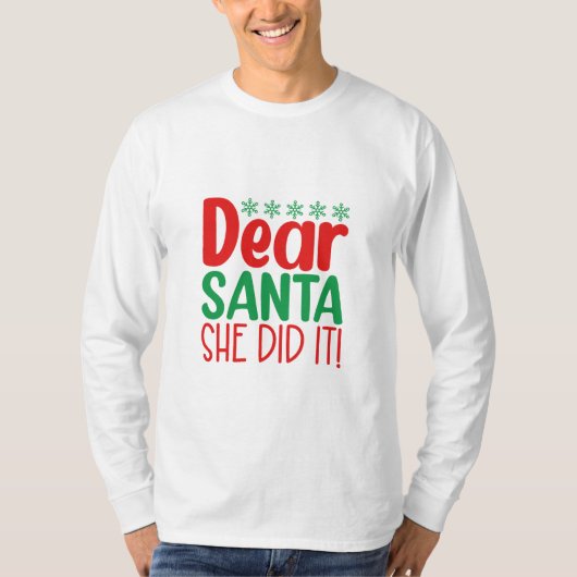 T-Shirt- Xmas Funny Quote Tシャツ (正面)
