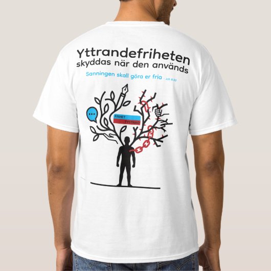 T-shirt — Yttrandefrihet Tシャツ (裏面)