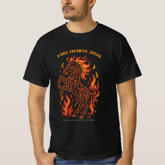 T-ShirtFire Horse 2026 – Zodiac Tattoo Art Tシャツ