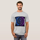 T-ShirtFire vs Ice Skull Vortex Optical Illusion | Tシャツ (正面フル)