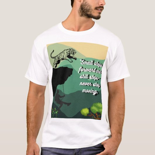 T-ShirtMotivational Tiger & Climber Graphic T-Shir Tシャツ (正面)