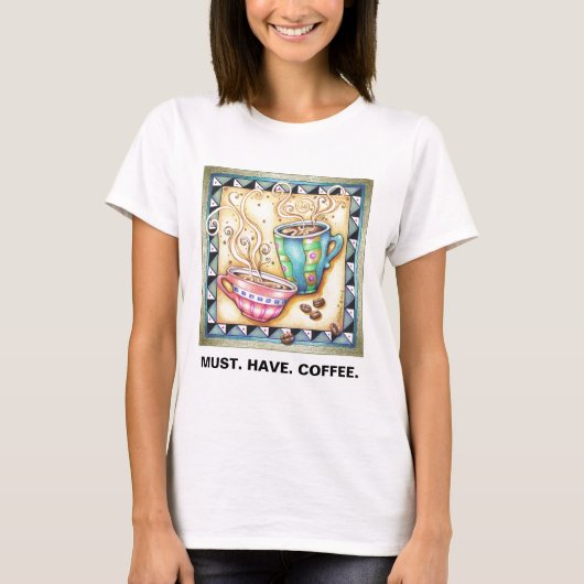 T-SHIRTS - COOL BEANS! コーヒーアート Tシャツ (正面)