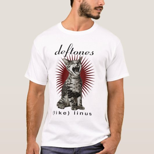 T-shirts Deftones Like Linus Cat Tシャツ (正面)