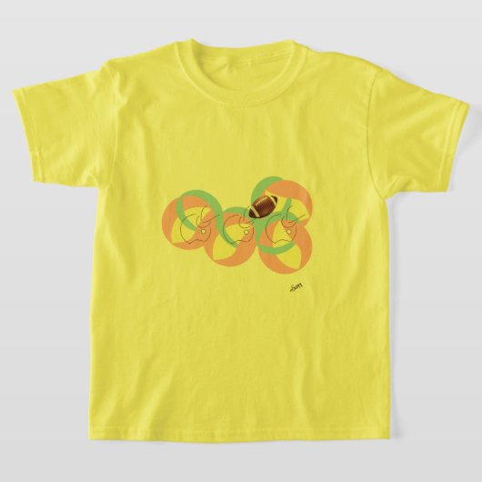 T-shirts : Football In Motion . Tシャツ (レイダウン)