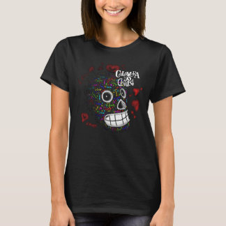 T-shirts with Love skull drawings Tシャツ