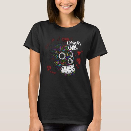T-shirts with Love skull drawings Tシャツ (正面)