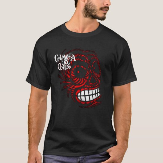 T-shirts with skull drawings for Halloween Tシャツ (正面)