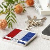 T Tango Nautical Signal Flag + Your Name キーホルダー (側面)