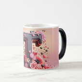 T Valentine Alphabet 3D モーフィングマグカップ (正面右)