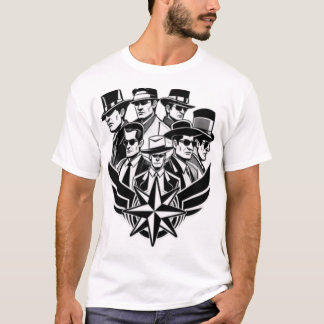 T-Vintage Mafia Brotherhood – Classic Noir Gang Il Tシャツ