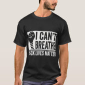 TA55-息ができないブラック・ライヴズ・マター正義 Tシャツ (正面)