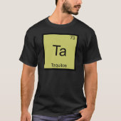 Ta -タキトス化おもしろい学要素シンボルT型 Tシャツ (正面)