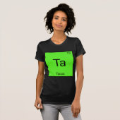 Ta – タコスおもしろい化学素子シンボルTシャツ Tシャツ (正面フル)