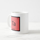 Ta - タパス前菜 化学周期表 コーヒーマグカップ (正面左)