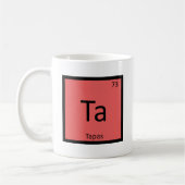 Ta - タパス前菜 化学周期表 コーヒーマグカップ (左)