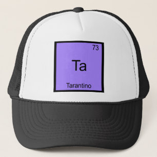 Ta - タランティーノ おもしろ 化学元素記号 Tシャツ キャップ