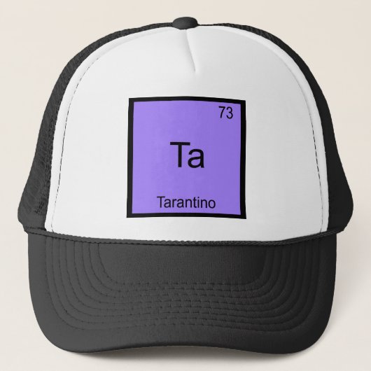 Ta - タランティーノ おもしろ 化学元素記号 Tシャツ キャップ (正面)