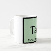 Ta - タルタルソース 化学周期表シンボル コーヒーマグカップ (正面左)