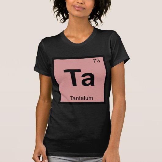 Ta - 元素記号タンタル tシャツ (正面)