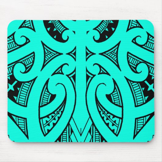 Ta Mokoの伝統的なマオリの入れ墨のデザインのkoruの形 マウスパッド (正面)