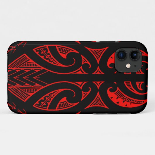 Ta Mokoの伝統的なマオリの入れ墨のデザインのkoruの形 Case-Mate iPhoneケース (裏面(横))