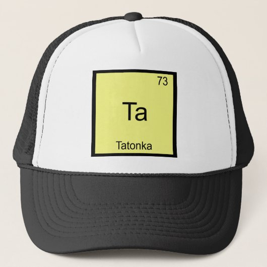 Ta - Tatonka 楽しい化学元素記号Tシャツ キャップ (正面)