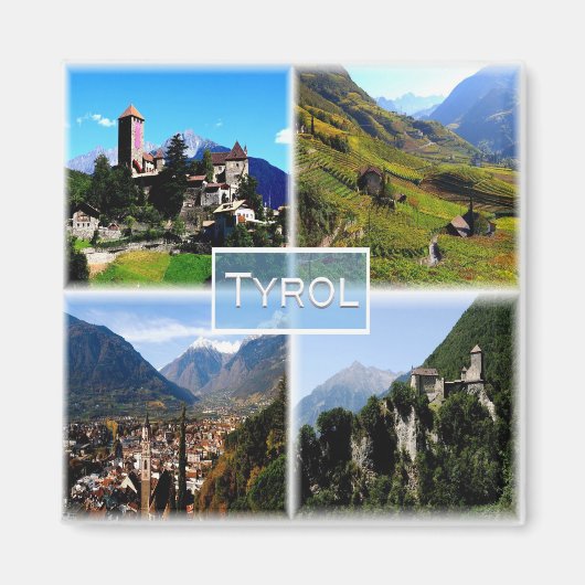 TAA001 TYROL - TrentIno Alto Adigeイタリア – 冷蔵庫 マグネット (正面)