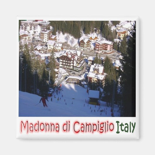 TAA036マドンナディCAMPIGLIO、空中表示、冷蔵庫 マグネット (正面)