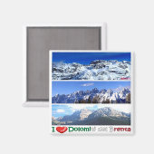 TAA045 BRENTA DOLOMITES - I Love – モザイク – 冷蔵庫 マグネット (正面/裏面)