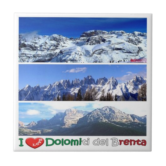 TAA045 BRENTA DOLOMITES, I Love, Mosaic, タイル (正面)