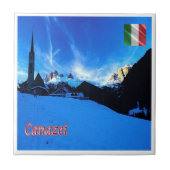 TAA057 CANAZEI WINTER PANORAMA,イタリア, タイル (正面)