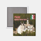 TAA062 MALLES, Abbey of Monte Maria,冷蔵庫 マグネット (正面/裏面)