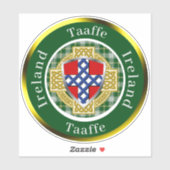 Taaffe Irish Shield/Celtic Cross Personalized シール (シート)