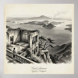 Taal Volcano Tagaytay Philippines Landscape ポスター