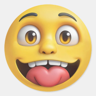 Taaring 3D黄色い絵文字 ラウンドシール