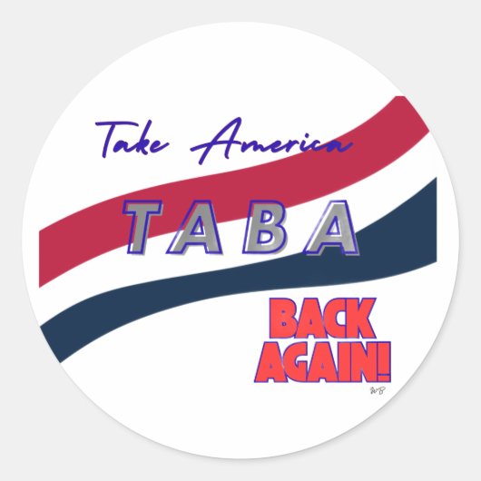 TABA political take America back again ラウンドシール (正面)