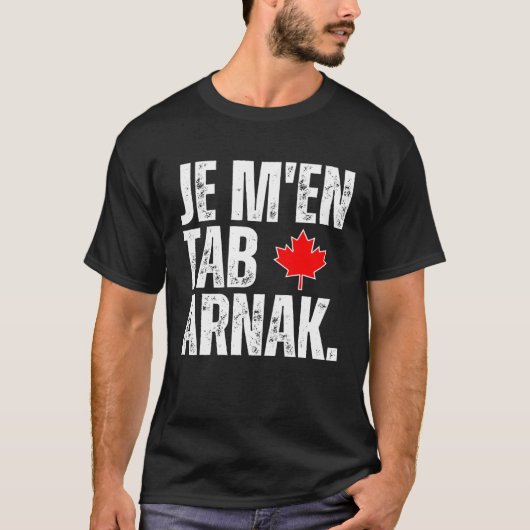 Tabarnak フランスの Canadian Language Flag Canada Mapl Tシャツ (正面)
