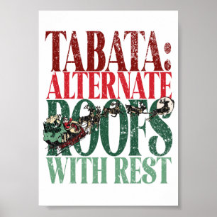 TABATAおもしろいクリスマスバージョンのフィットネス条件 ポスター
