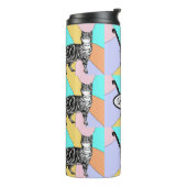 Tabby Catかわいい猫パステル水彩ペットアートザー タンブラー (回転左)