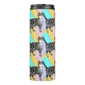 Tabby Catかわいい猫パステル水彩ペットアートザー タンブラー (裏面)