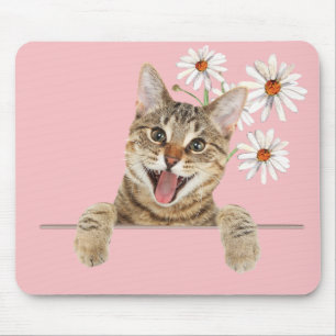 Tabby Catとデイジーマウスパッド マウスパッド