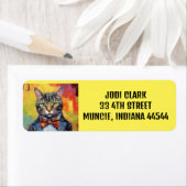 TABBY CATアート差出人住所ラベル ラベル (インサイチュ)