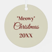 Tabby Catスケッチカスタムの色パーソナライズされた名 メタルオーナメント (裏面)
